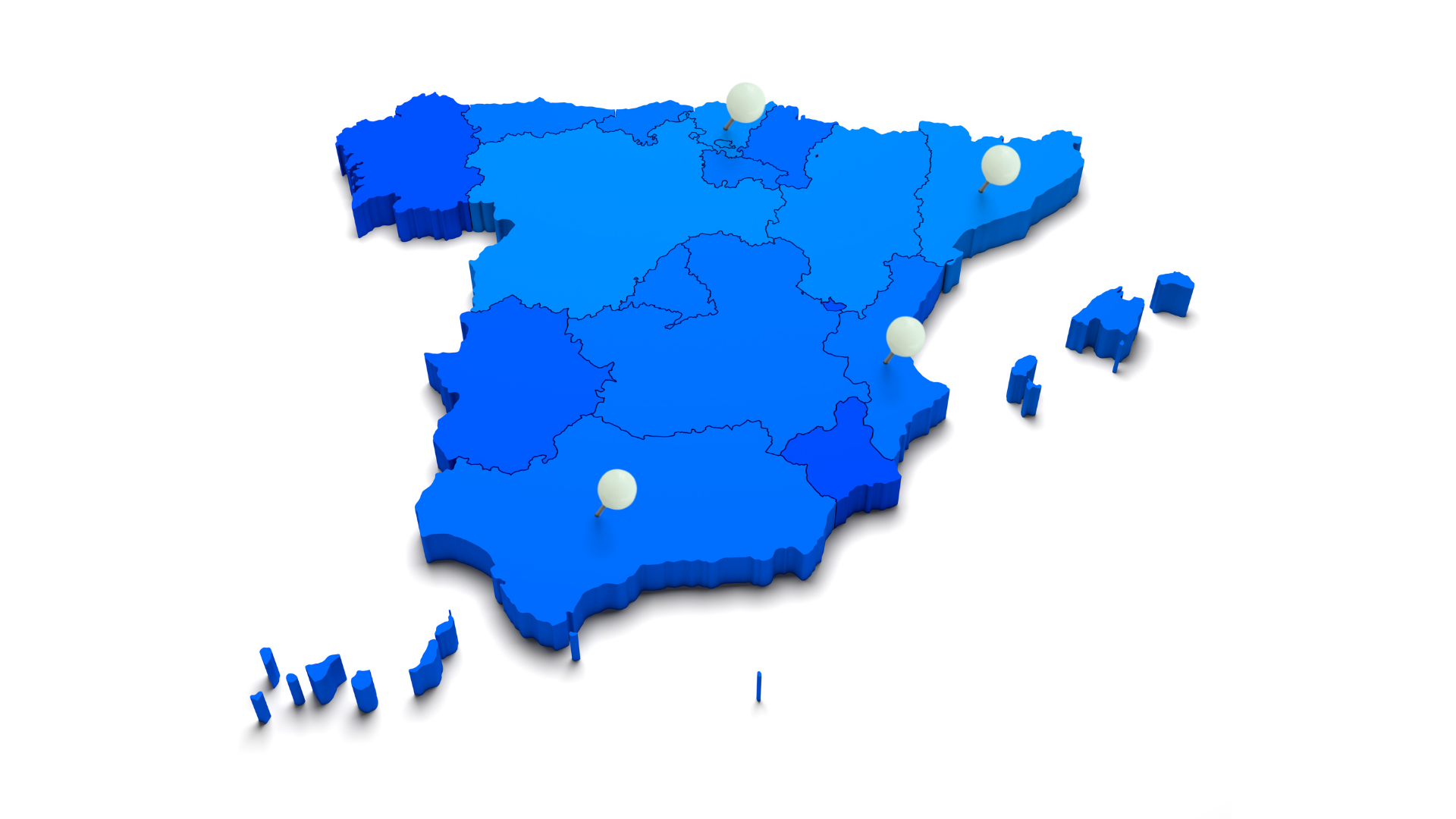 Infografía que muestra diferentes regiones de España destacando las ayudas renovables. Subvenciones autonómicas para placas solares y aerotermia.